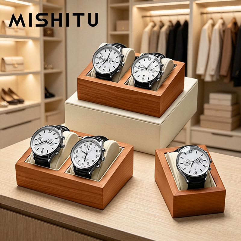 Jewelry Watches & Accessories - MISHITU Kotak Penyimpanan Jam Tangan Kayu