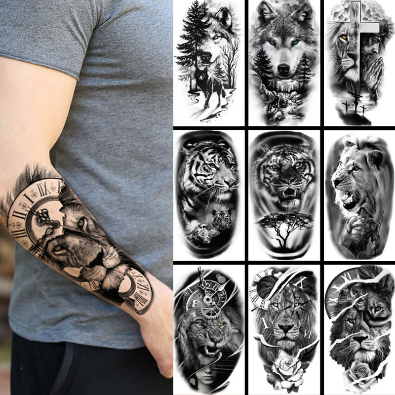 Wolf Jewelry & Watches Tampa - Stiker Tato Sementara Tahan Air Hutan