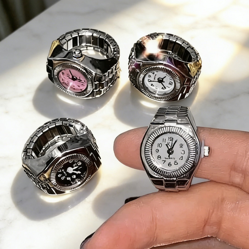 Vintage Jewelry Watches Women - Cincin Jam Tangan Quartz Punk Vintage