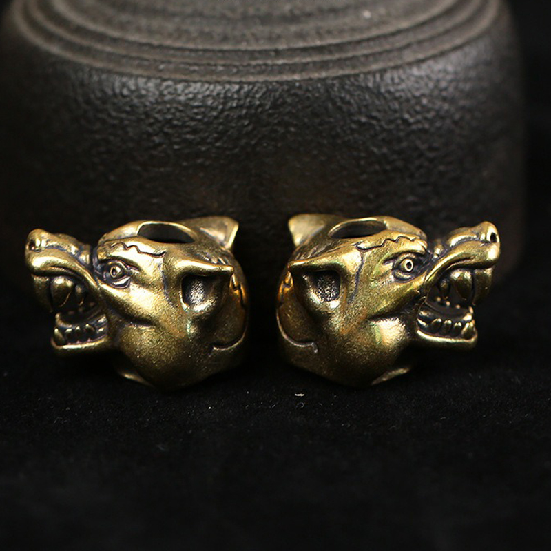 Wolf Jewelry & Watches Tampa - Patung kepala pejuang hewan serigala kuningan,