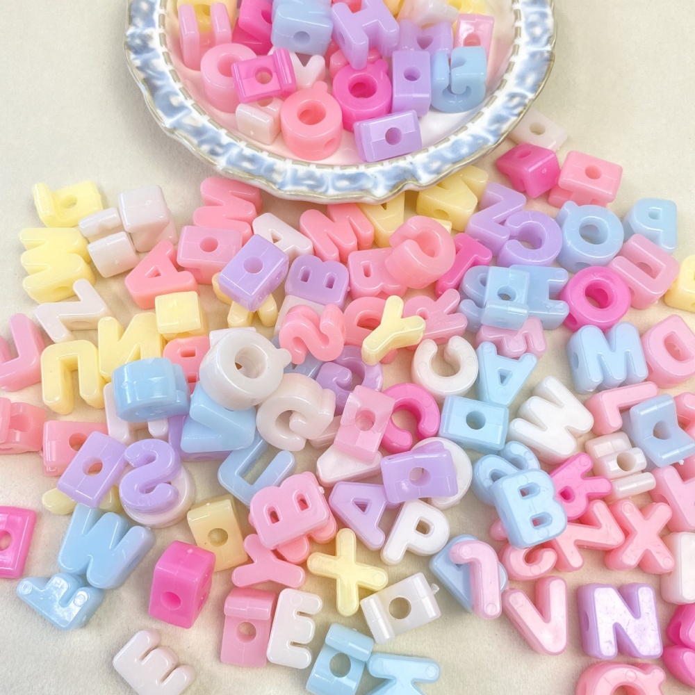 Jewelry Quotes - 10/50/100PCS Manik-manik Huruf Akrilik 14-20mm Warna