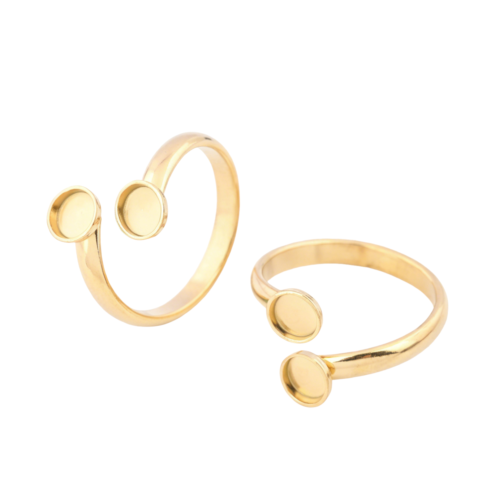 Gold Plated Ring - 10 buah Cincin Kosong Berlapis Emas