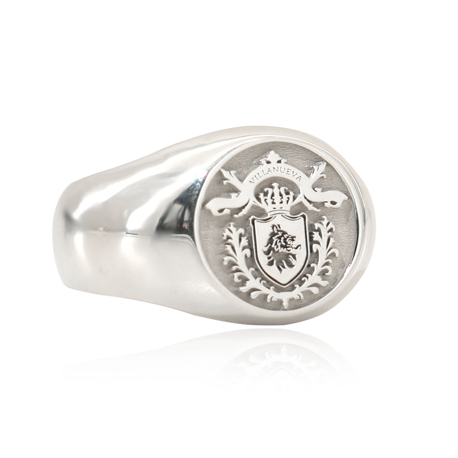 Mens Signet Ring - Cincin Pria Perak Padat 925 Bulat
