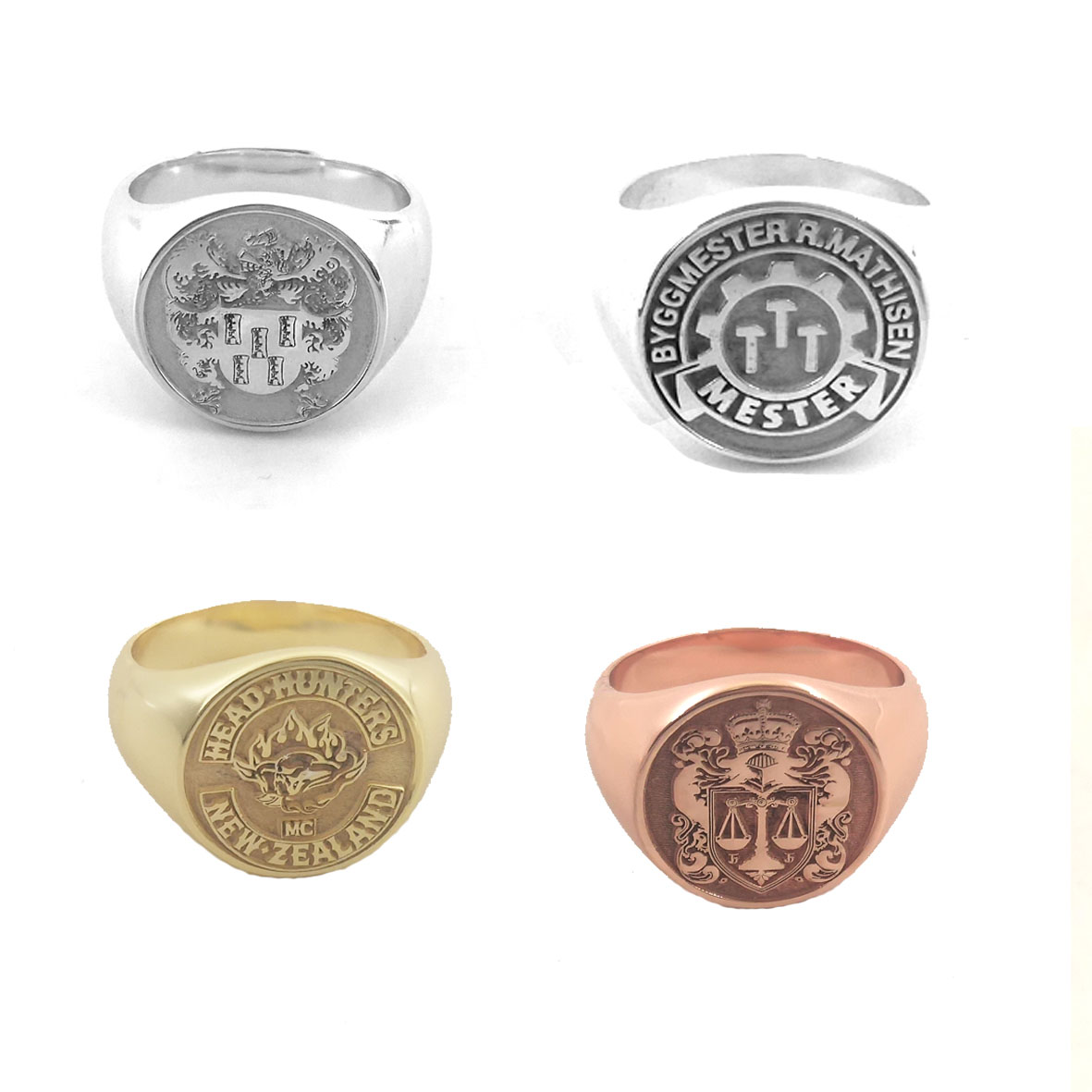 Kustom terukir 17mm cincin ata - Mens Signet Ring ulasan dan harga