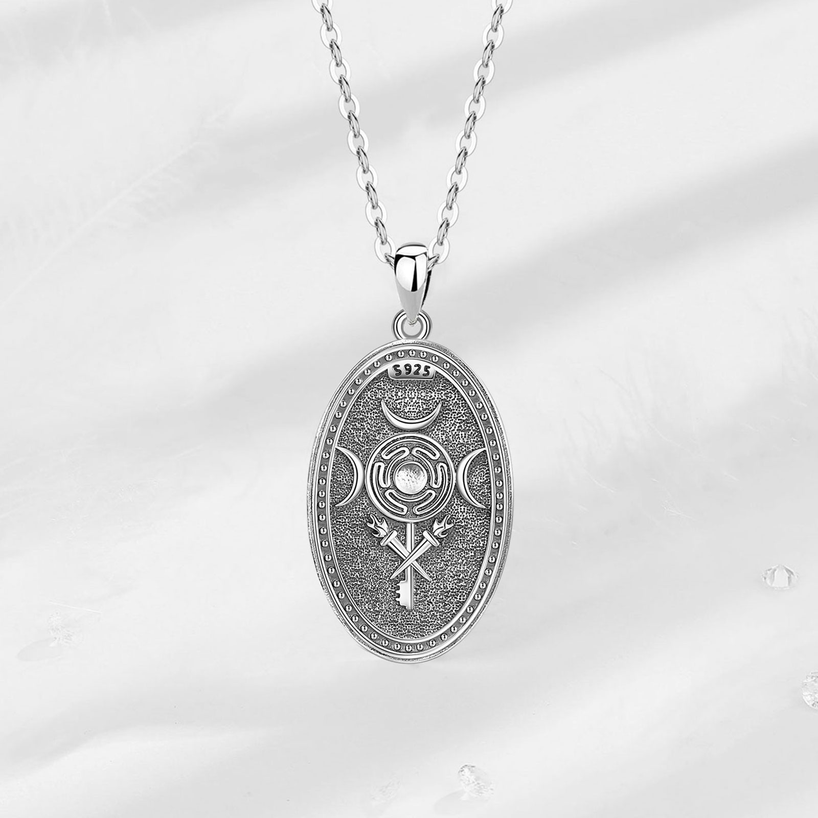 Eudora 925 perak murni tiga bu - Mens Dog Tag Necklace ulasan dan harga