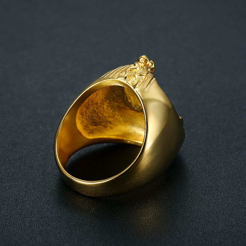 Hip Hop 316L Stainless Steel W - Mens Signet Ring ulasan dan harga