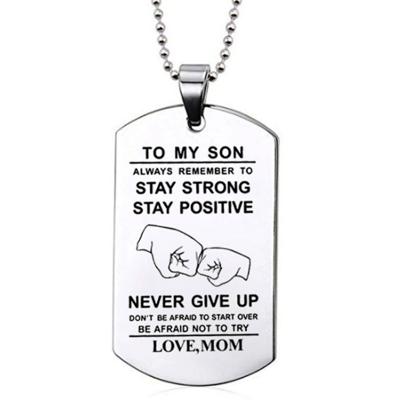 Untuk Anakku Kalung Inspirasio - Mens Dog Tag Necklace ulasan dan harga