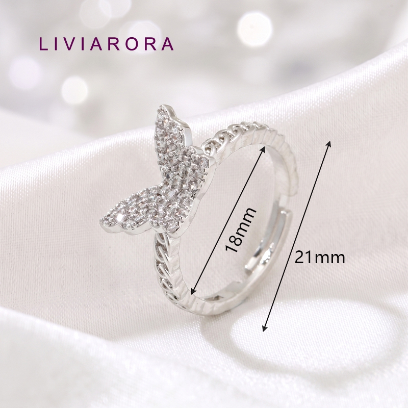 1/2/4Pcs Cincin Jari Kupu-Kupu - Gold Plated Ring ulasan dan harga