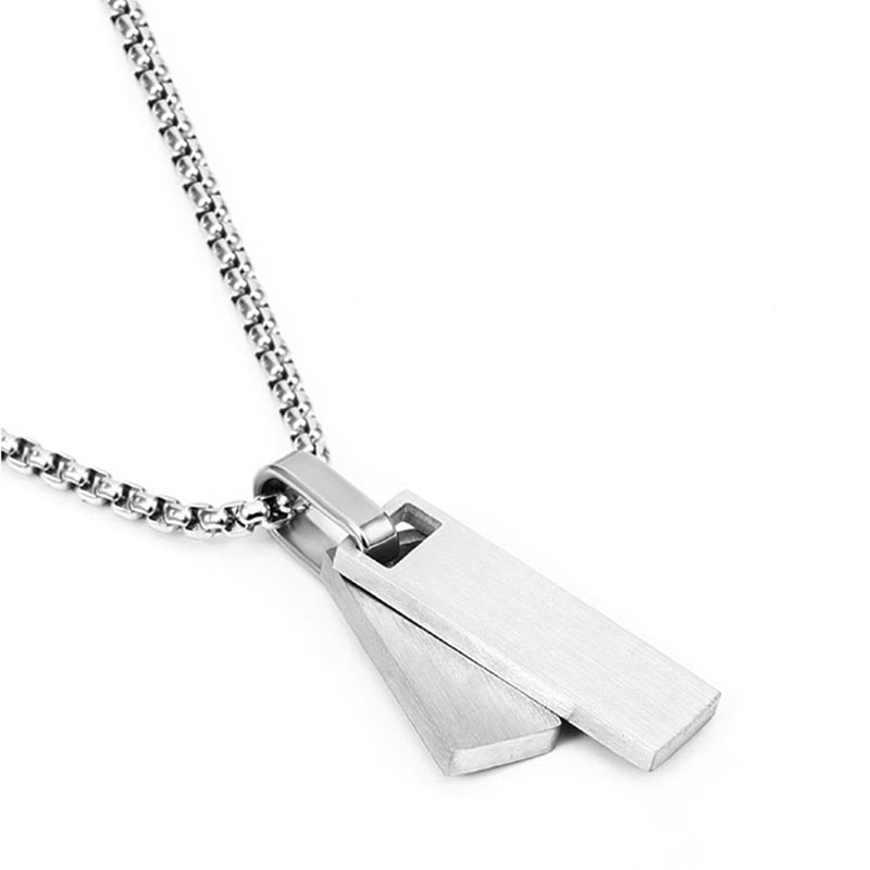 Kalung Dog Tag Dua Warna Stain - Mens Dog Tag Necklace ulasan dan harga