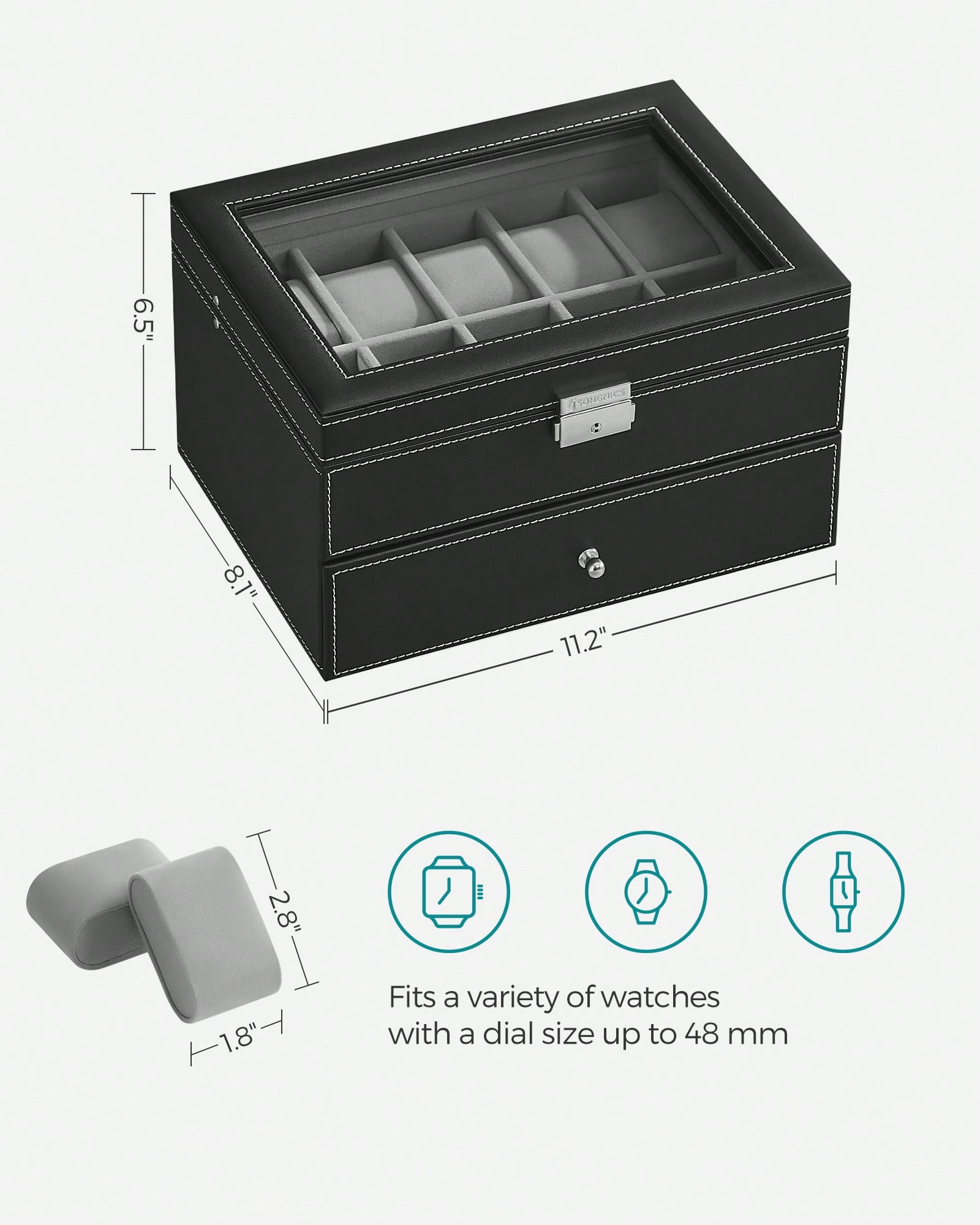 Kotak Jam Tangan 20 Slot denga - Jewelry Box With Watches ulasan dan harga