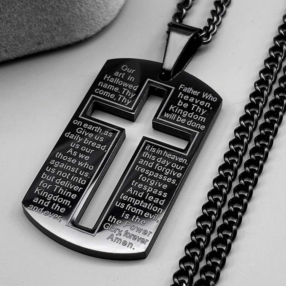 Kalung Liontin Salib Alkitab K - Mens Dog Tag Necklace ulasan dan harga
