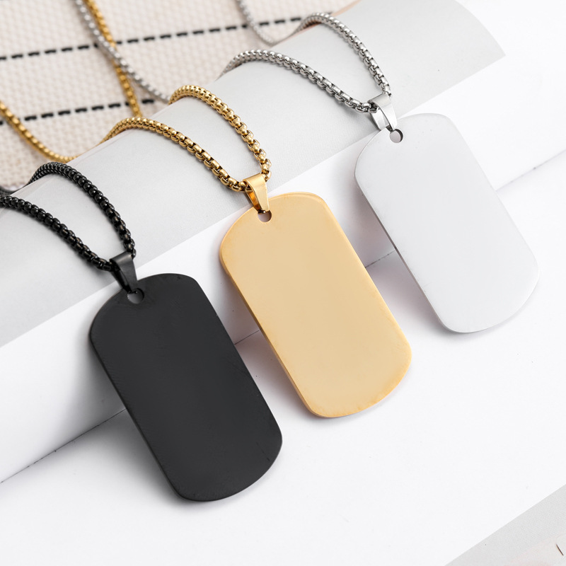 HNSP Liontin Segel Baja Tahan  - Mens Dog Tag Necklace ulasan dan harga