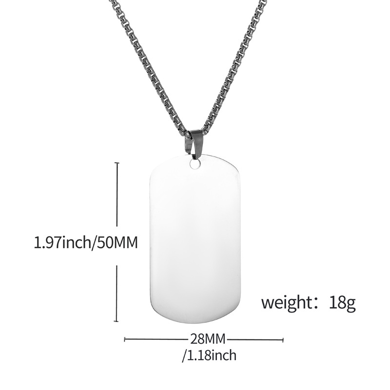 HNSP Liontin Segel Baja Tahan  - Mens Dog Tag Necklace ulasan dan harga