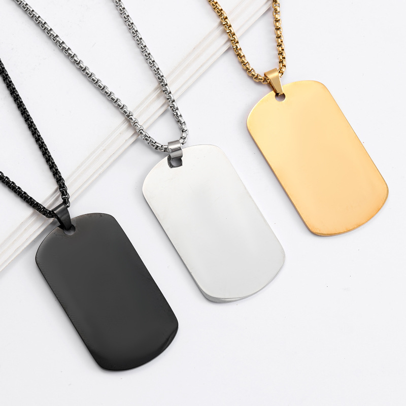 HNSP Liontin Segel Baja Tahan  - Mens Dog Tag Necklace ulasan dan harga