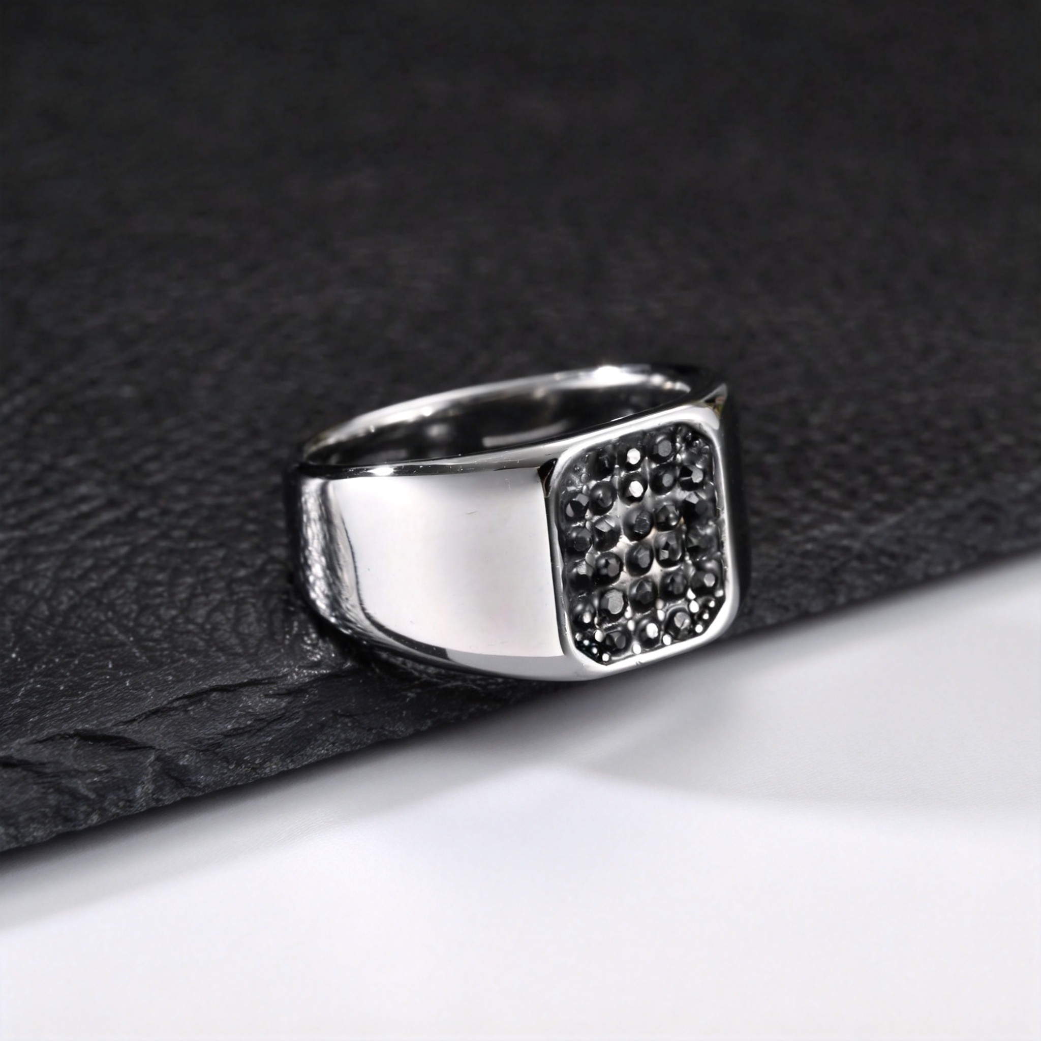 Cincin Signet Baja Tahan Karat - Mens Signet Ring ulasan dan harga