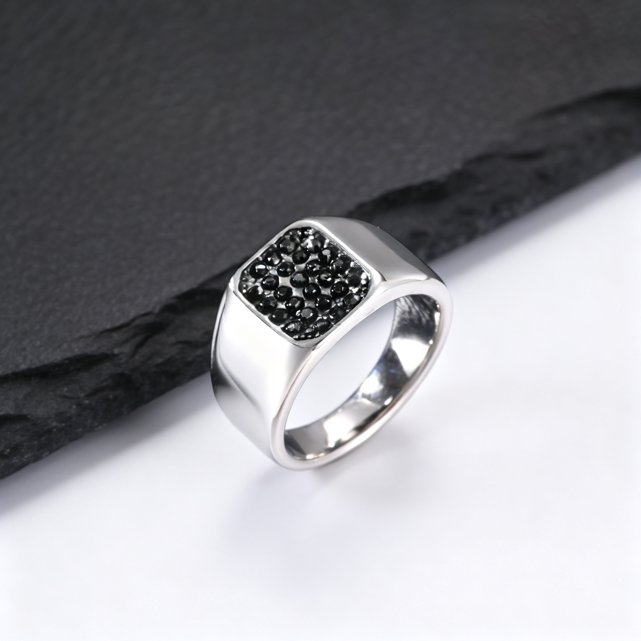 Cincin Signet Baja Tahan Karat - Mens Signet Ring ulasan dan harga