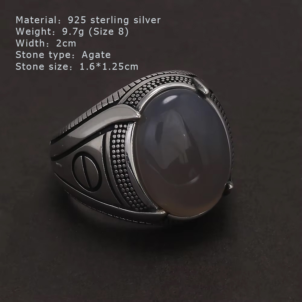 Cincin Stempel Batu Akik Perak - Mens Signet Ring ulasan dan harga