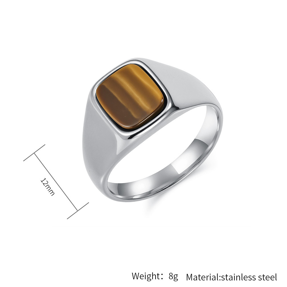 Cincin Signet Batu Mata Harima - Mens Signet Ring ulasan dan harga