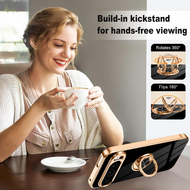 Casing HP Google Pixel 10 9 8  - Gold Plated Ring ulasan dan harga