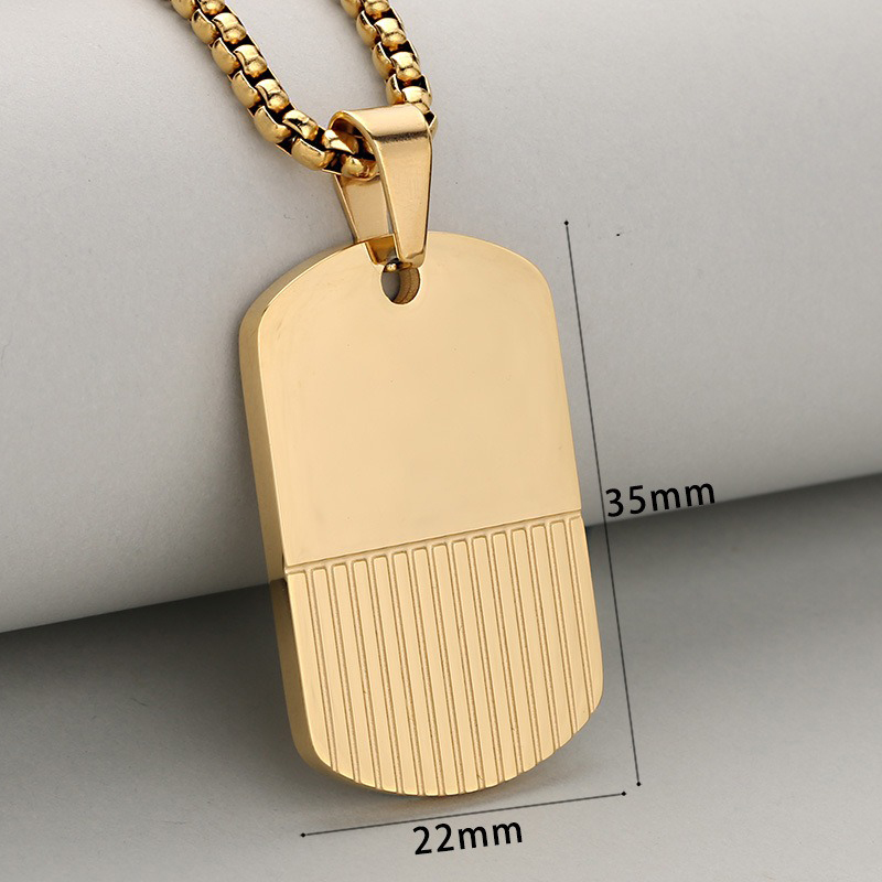 Kalung Dog Tag Minimalis Berga - Mens Dog Tag Necklace ulasan dan harga