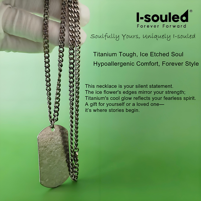 Kalung Titanium Murni Rantai J - Mens Dog Tag Necklace ulasan dan harga