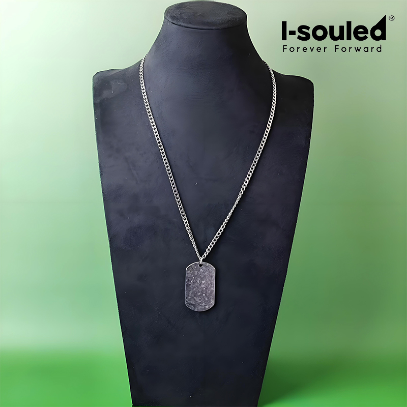 Kalung Titanium Murni Rantai J - Mens Dog Tag Necklace ulasan dan harga