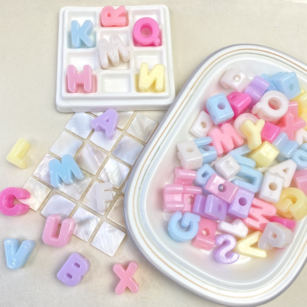 10/50/100PCS Manik-manik Huruf - Jewelry Quotes ulasan dan harga