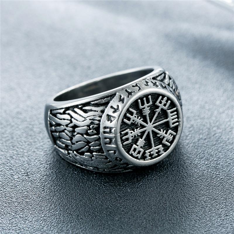 Cincin Skandinavia Rune Signet - Mens Signet Ring ulasan dan harga