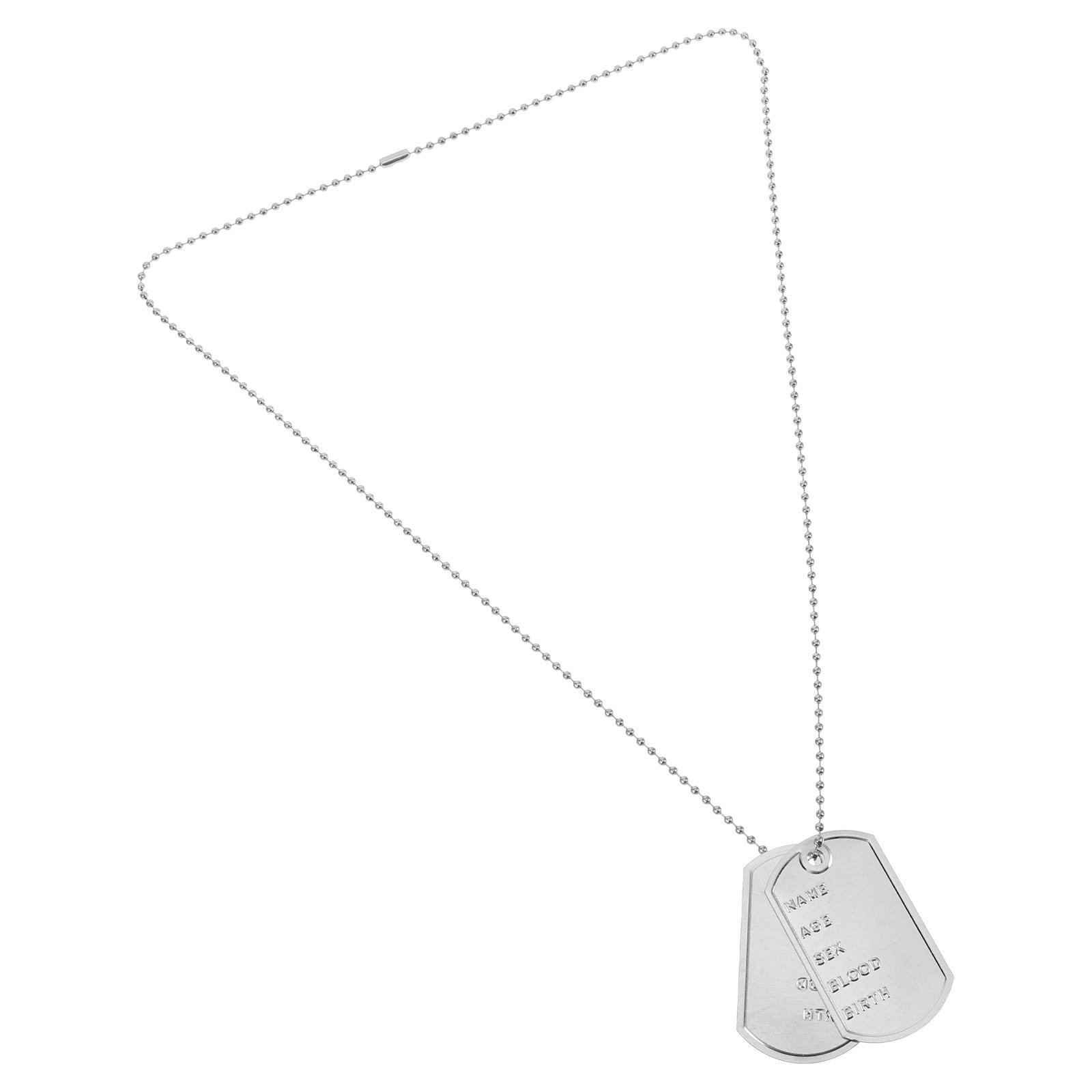 1Set Kalung Tag Anjing Cosplay - Mens Dog Tag Necklace ulasan dan harga