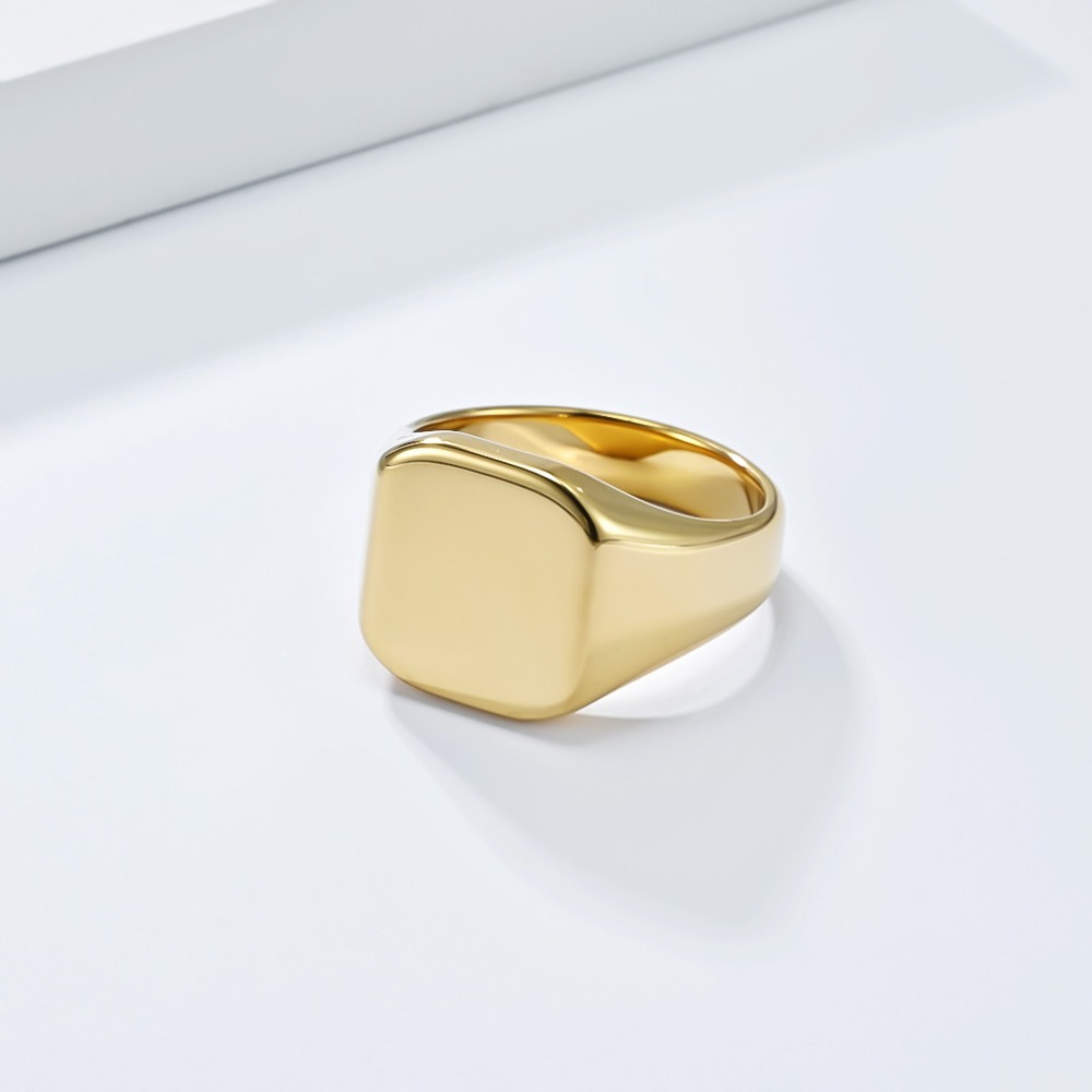Cincin Tungsten Carbide Perseg - Mens Signet Ring ulasan dan harga