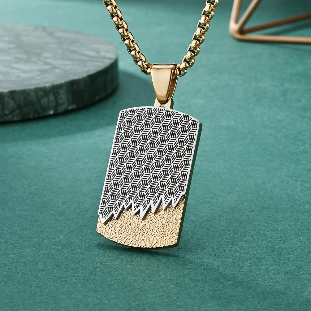 Kalung liontin anjing dua warn - Mens Dog Tag Necklace ulasan dan harga