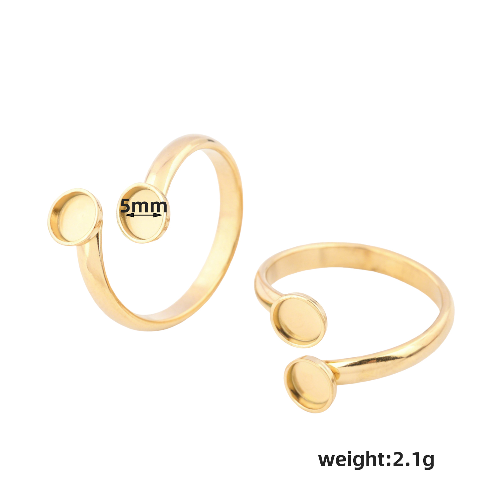 10 buah Cincin Kosong Berlapis - Gold Plated Ring ulasan dan harga
