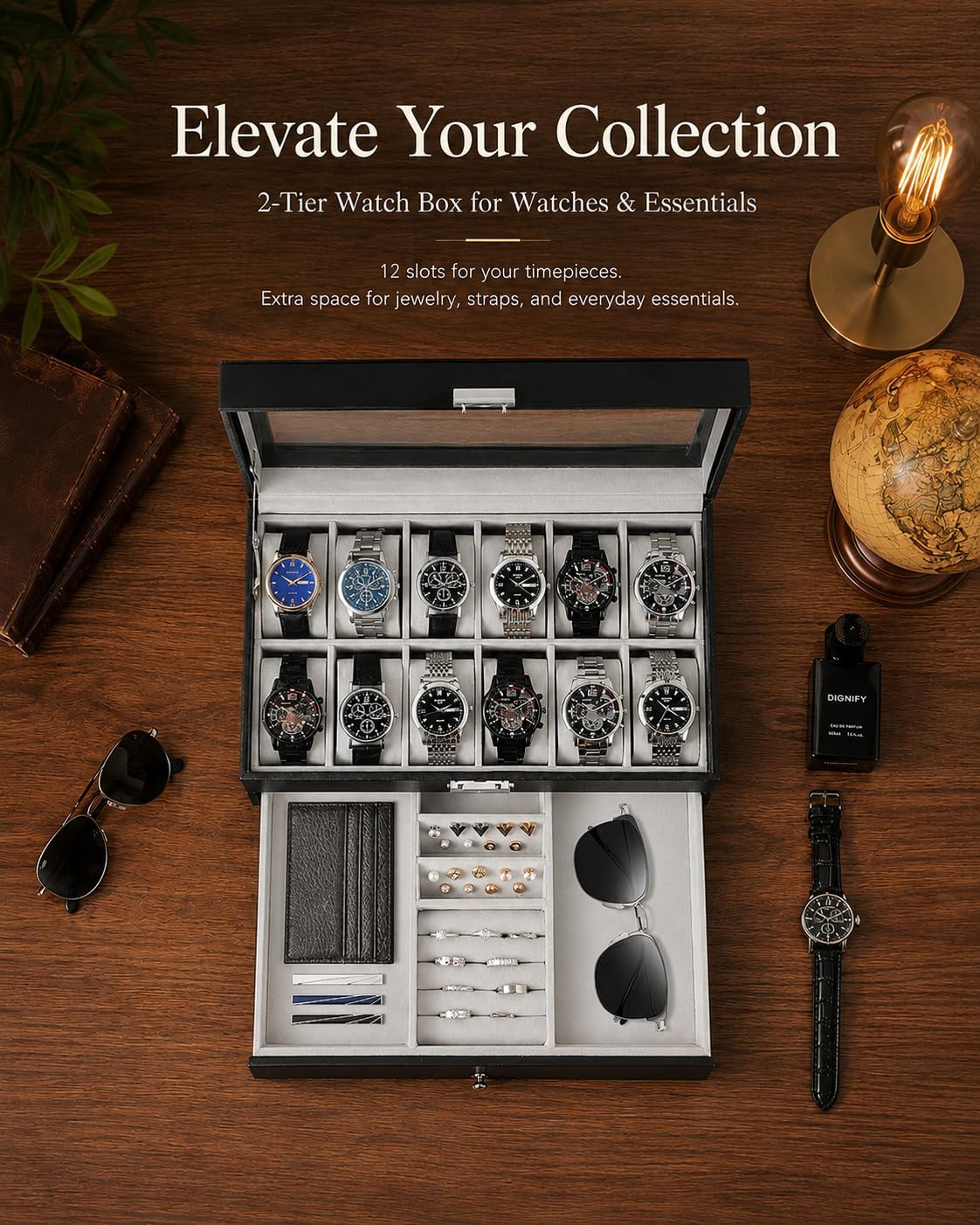 Kotak Penyimpanan Jam Tangan u - Jewelry Watches & Accessories ulasan dan harga