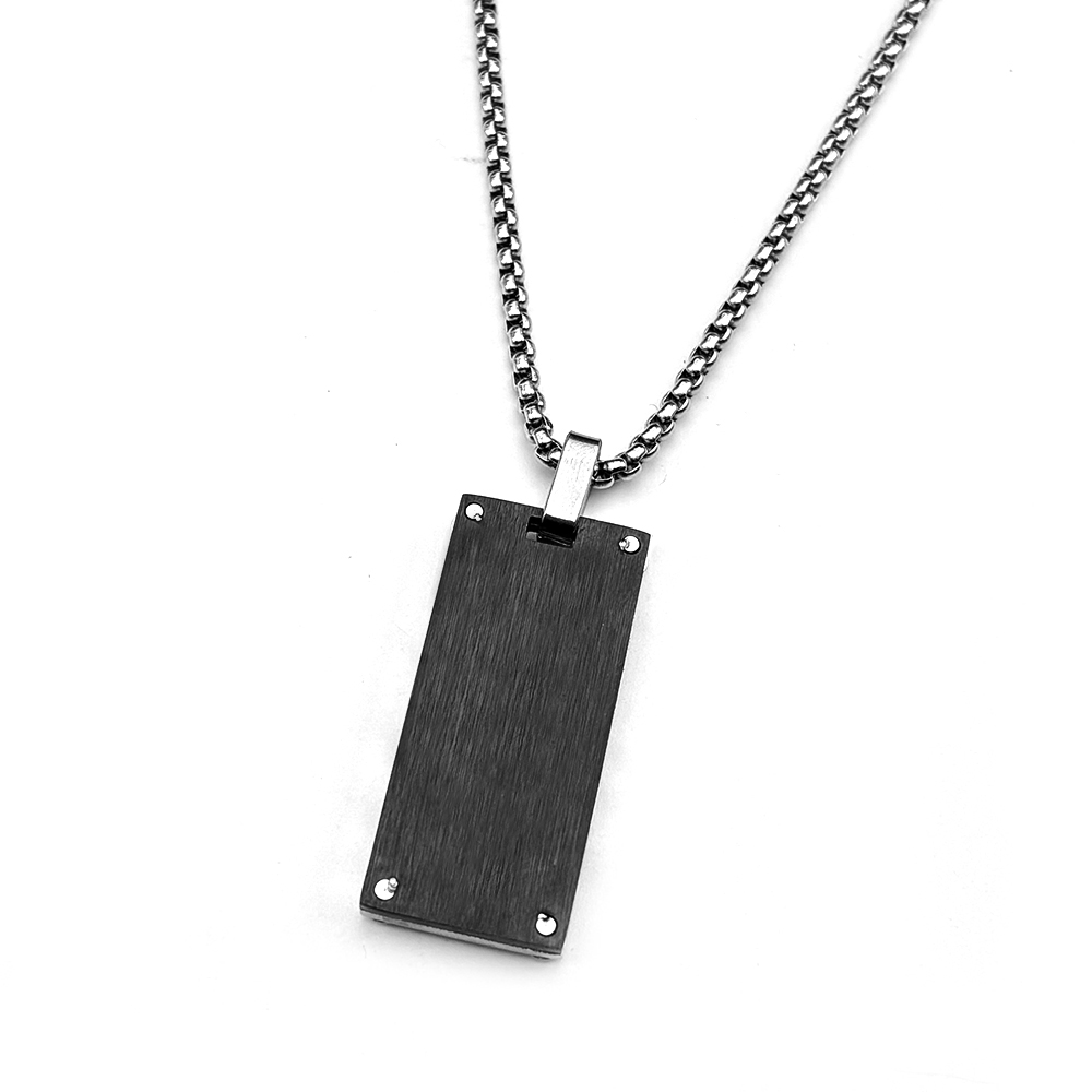 Kalung Liontin Dog Tag Geometr - Mens Dog Tag Necklace ulasan dan harga