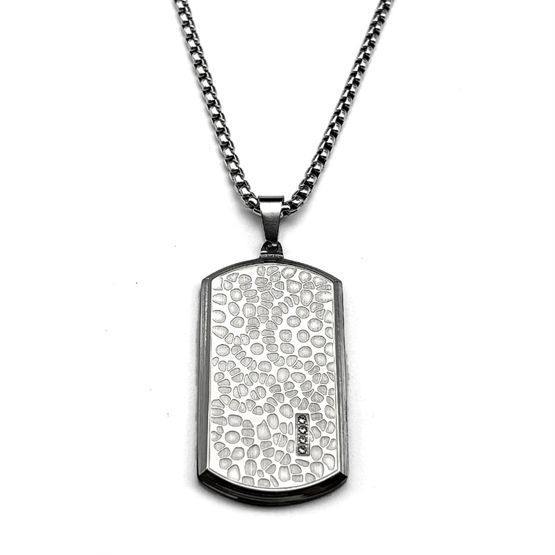 Kalung Liontin Dog Tag Pola Ti - Mens Dog Tag Necklace ulasan dan harga