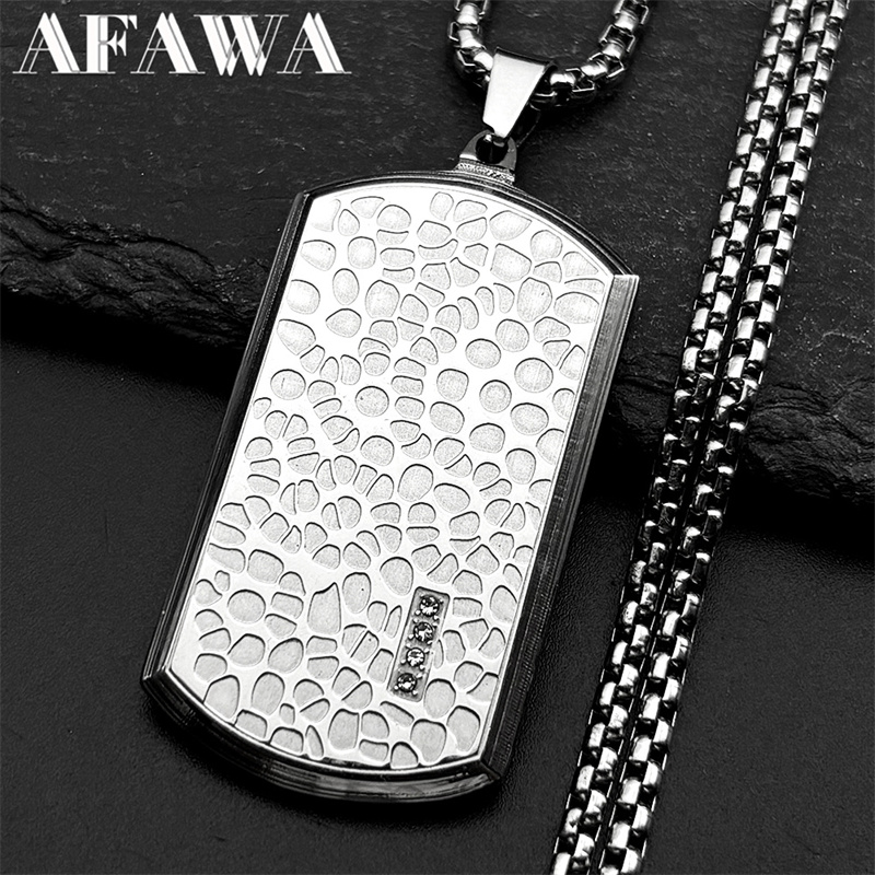 Kalung Liontin Dog Tag Pola Ti - Mens Dog Tag Necklace ulasan dan harga