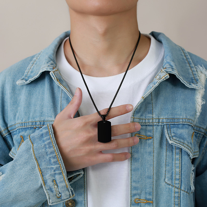 Vnox Kalung Liontin Kontainer  - Mens Dog Tag Necklace ulasan dan harga