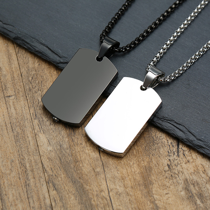 Vnox Kalung Liontin Kontainer  - Mens Dog Tag Necklace ulasan dan harga