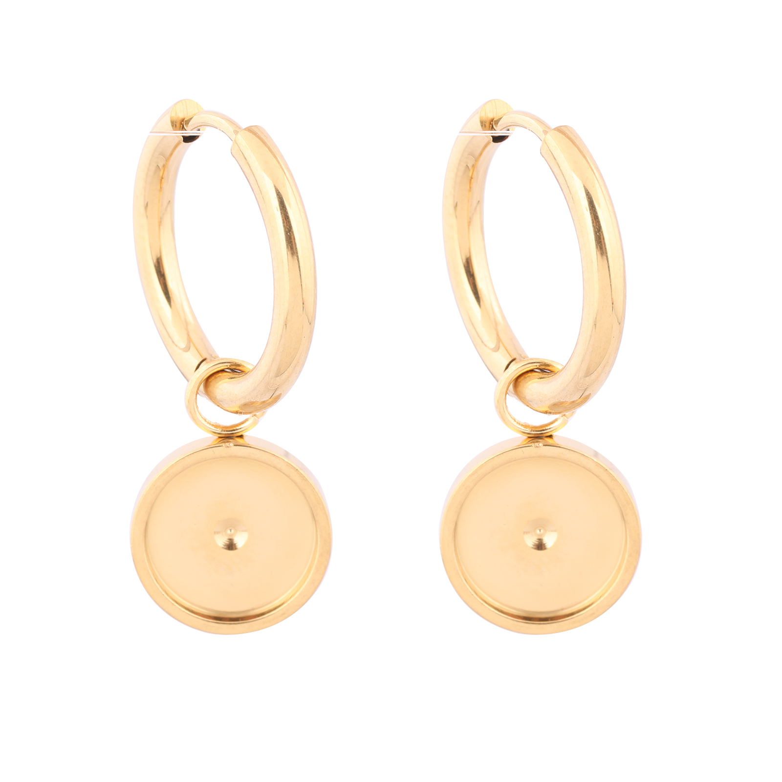 6 pcs Bahan Dasar Anting Hoop  - Gold Plated Ring ulasan dan harga