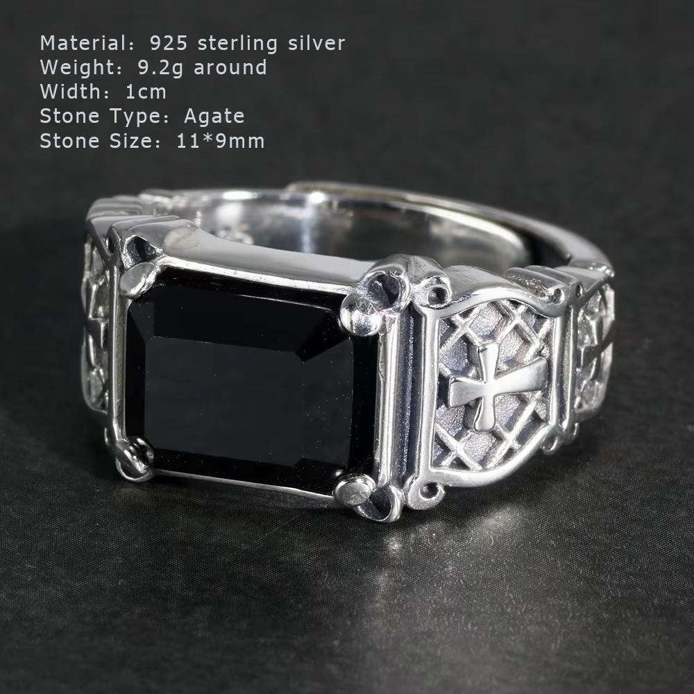 Perhiasan Perak Punk Antik 925 - Mens Signet Ring ulasan dan harga